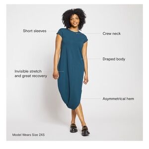 NWT Universal Standard Geneva Dress color silver pine sz 2XS 6-8